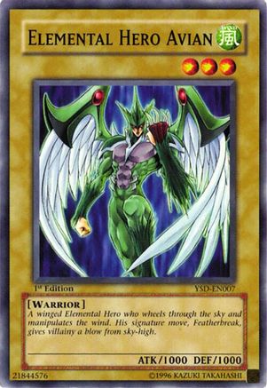 Elemental Hero Avian (Common) (YSD-EN007) - Starter Deck 2006 Unlimited