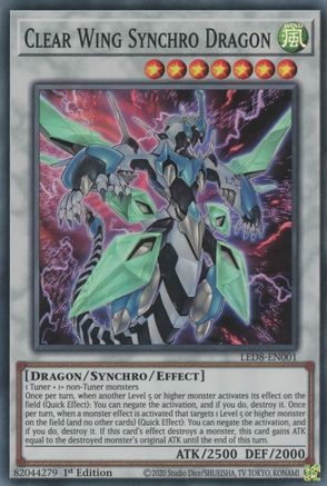 Clear Wing Synchro Dragon (Super Rare) (LED8-EN001) - Legendary Duelists: Synchro Storm 1st Edition