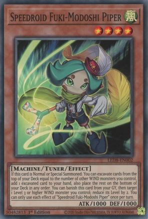 Speedroid Fuki-Modoshi Piper (Super Rare) (LED8-EN002) - Legendary Duelists: Synchro Storm 1st Edition