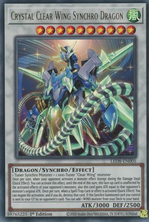 Crystal Clear Wing Synchro Dragon (Ultra Rare) (LED8-EN005) - Legendary Duelists: Synchro Storm 1st Edition