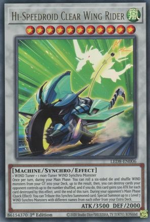 Hi-Speedroid Clear Wing Rider (Ultra Rare) (LED8-EN006) - Legendary Duelists: Synchro Storm 1st Edition