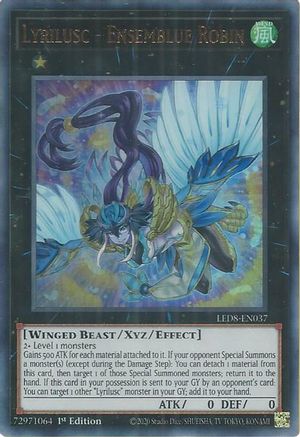 Lyrilusc - Ensemblue Robin (Ultra Rare) (LED8-EN037) - Legendary Duelists: Synchro Storm 1st Edition