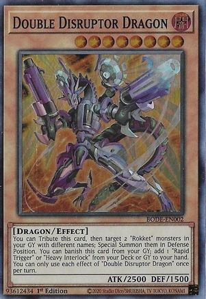 Double Disruptor Dragon (Super Rare) (BODE-EN002) - Burst of Destiny 1st Edition