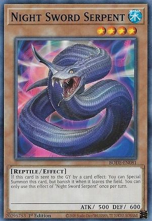 Night Sword Serpent (Common) (BODE-EN081) - Burst of Destiny 1st Edition