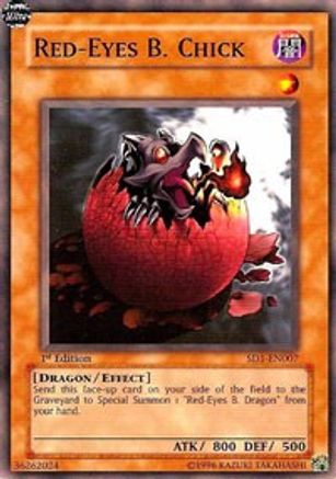 Red-Eyes B. Chick (Common) (SD1-EN007) - Structure Deck: Dragon's Roar Unlimited