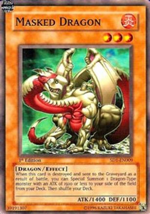 Masked Dragon (Common) (SD1-EN009) - Structure Deck: Dragon's Roar 1st Edition