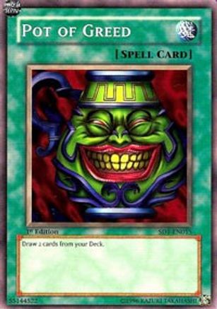 Pot of Greed (Common) (SD1-EN015) - Structure Deck: Dragon's Roar 1st Edition