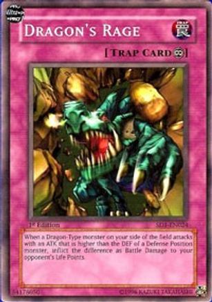 Dragon's Rage (Common) (SD1-EN024) - Structure Deck: Dragon's Roar 1st Edition