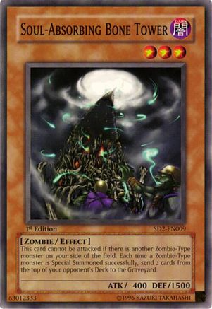 Soul-Absorbing Bone Tower (Common) (SD2-EN009) - Structure Deck: Zombie Madness 1st Edition