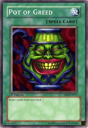Pot of Greed (Common) (SD2-EN017) - Structure Deck: Zombie Madness 1st Edition