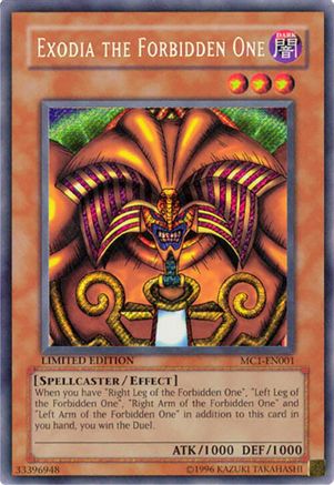 Exodia the Forbidden One (Secret Rare) (MC1-EN001) - Master Collection Volume 1 Limited