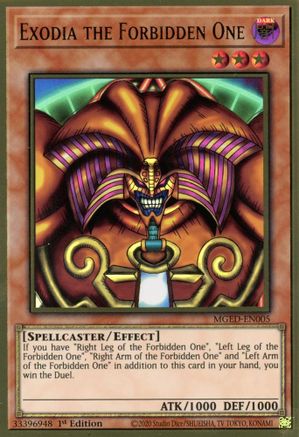 Exodia the Forbidden One (Premium Gold Rare) (MGED-EN005) - Maximum Gold: El Dorado 1st Edition