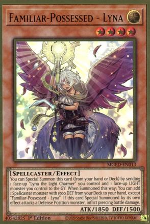 Familiar-Possessed - Lyna (Premium Gold Rare) (MGED-EN013) - Maximum Gold: El Dorado 1st Edition