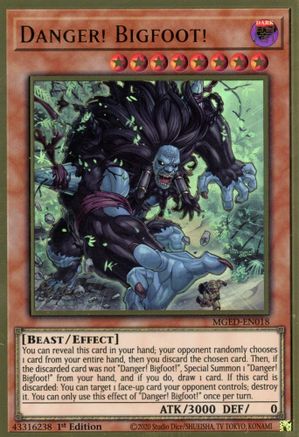 Danger! Bigfoot! (Premium Gold Rare) (MGED-EN018) - Maximum Gold: El Dorado 1st Edition