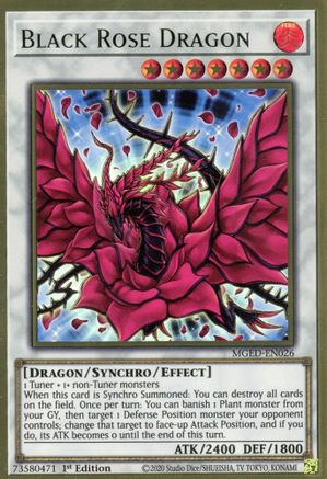 Black Rose Dragon (Premium Gold Rare) (MGED-EN026) - Maximum Gold: El Dorado 1st Edition