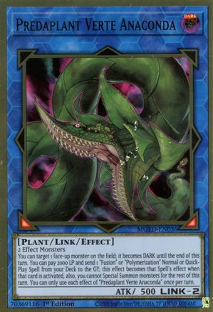 Predaplant Verte Anaconda (Premium Gold Rare) (MGED-EN036) - Maximum Gold: El Dorado 1st Edition