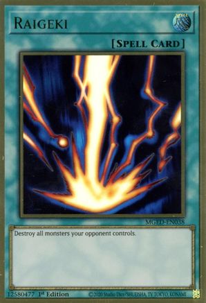 Raigeki (Premium Gold Rare) (MGED-EN038) - Maximum Gold: El Dorado 1st Edition