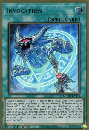 Invocation (Premium Gold Rare) (MGED-EN044) - Maximum Gold: El Dorado 1st Edition