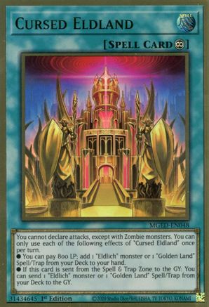 Cursed Eldland (Premium Gold Rare) (MGED-EN048) - Maximum Gold: El Dorado 1st Edition