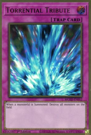 Torrential Tribute (Premium Gold Rare) (MGED-EN052) - Maximum Gold: El Dorado 1st Edition