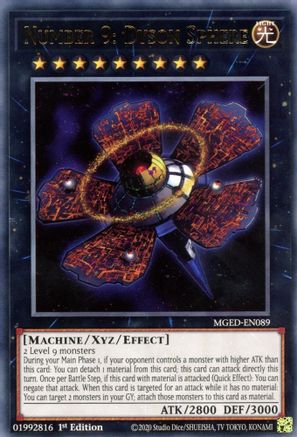 Number 9: Dyson Sphere (Rare) (MGED-EN089) - Maximum Gold: El Dorado 1st Edition