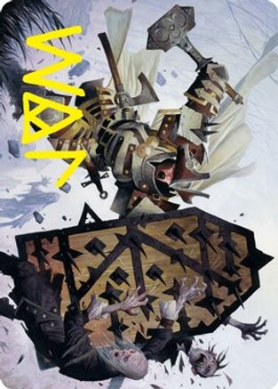 Estwald Shieldbasher Art Card (Gold-Stamped Signature) (ASVOW-009) [Art Series: Innistrad: Crimson Vow]