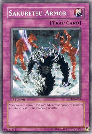 Sakuretsu Armor (Common) (SD8-EN034) - Structure Deck: Lord of the Storm 1st Edition