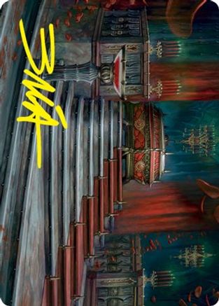 Edgar Markov's Coffin Art Card (Gold-Stamped Signature) (ASVOW-060) [Art Series: Innistrad: Crimson Vow]