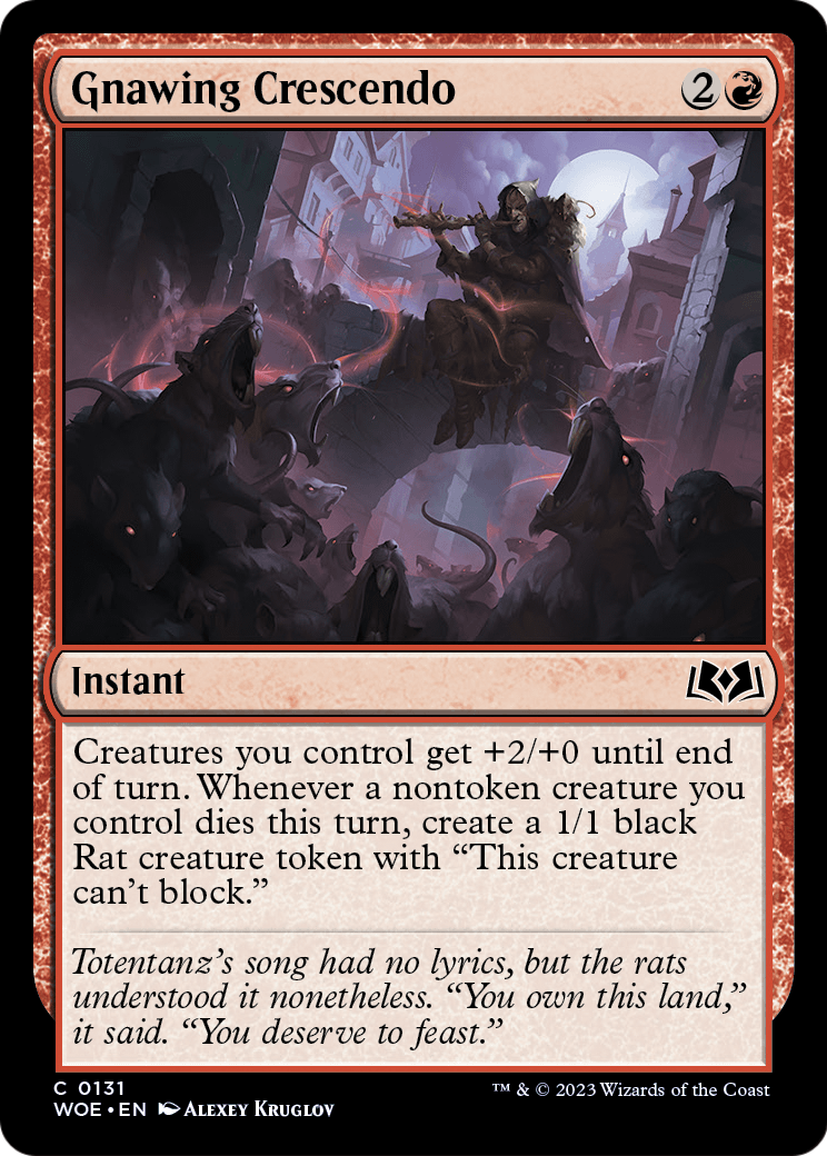 Gnawing Crescendo (WOE-131) [Wilds of Eldraine] Foil