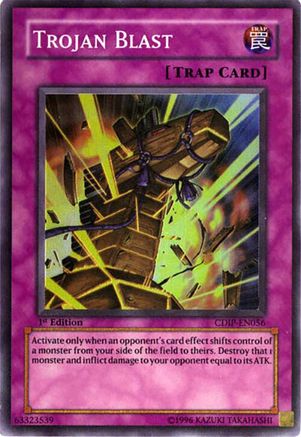 Trojan Blast (Super Rare) (CDIP-EN056) - Cyberdark Impact 1st Edition