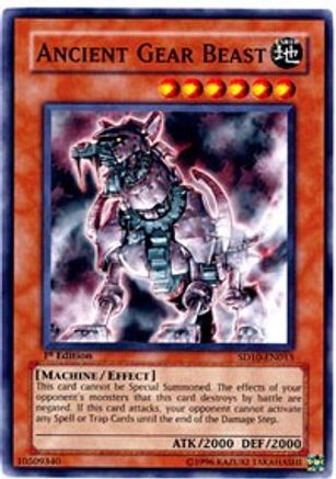 Ancient Gear Beast (Common) (SD10-EN013) - Structure Deck: Machine Re-Volt 1st Edition