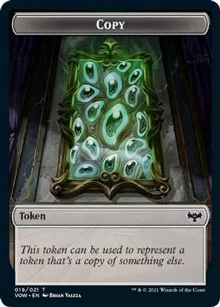 Copy // Human (010) Double-Sided Token (VOW-19 // 10) [Innistrad: Crimson Vow] Foil