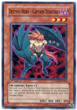 Destiny Hero - Captain Tenacious (Common) (DP05-EN002) - Duelist Pack 5: Aster Phoenix 1st Edition