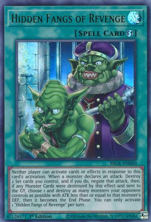 Hidden Fangs of Revenge (Ultra Rare) (BROL-EN050) - Brothers of Legend 1st Edition