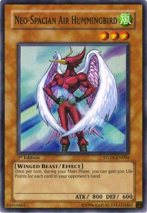 Neo-Spacian Air Hummingbird (Super Rare) (STON-EN004) - Strike of Neos 1st Edition