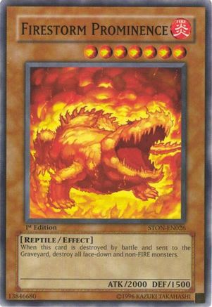Firestorm Prominence (Common) (STON-EN026) - Strike of Neos 1st Edition