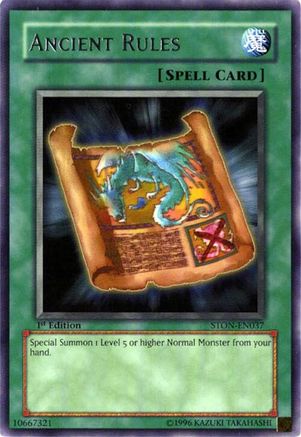 Ancient Rules (Rare) (STON-EN037) - Strike of Neos Unlimited