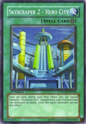 Skyscraper 2 - Hero City (Super Rare) (STON-EN048) - Strike of Neos 1st Edition