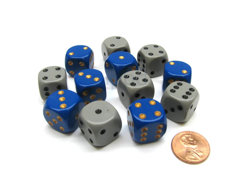 Chessex Dice - Opaque US Civil War Dice d6 Dice Block (12 Dice)