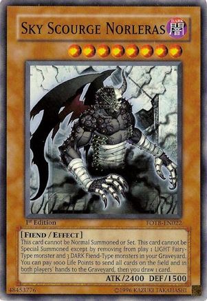 Sky Scourge Norleras (Super Rare) (FOTB-EN022) - Force of the Breaker 1st Edition