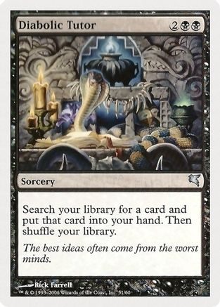 Diabolic Tutor (PSAL-051) [Magic Encyclopedia 2005 (Salvat/Hachette)]