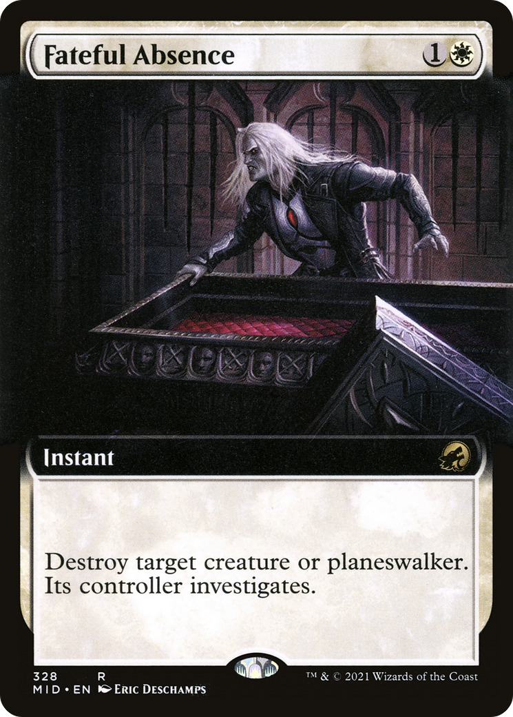 Fateful Absence (Extended Art) (MID-328) [Innistrad: Midnight Hunt] Foil