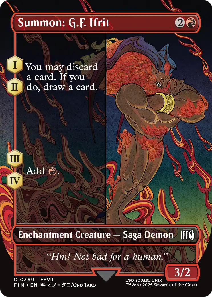 Summon: G.F. Ifrit (Borderless) (FIN-369) [FINAL FANTASY] Foil