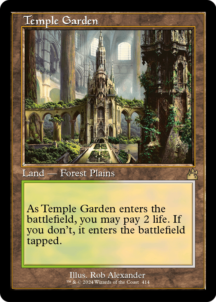 Temple Garden (Retro Frame) (RVR-414) [Ravnica Remastered] Foil