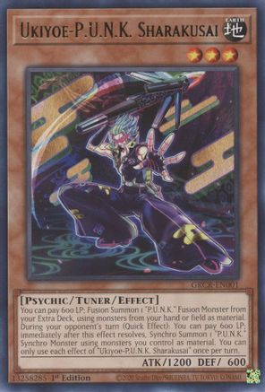 Ukiyoe-P.U.N.K. Sharakusai (Rare) (GRCR-EN001) - The Grand Creators 1st Edition