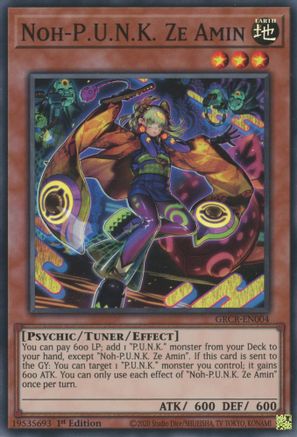 Noh-P.U.N.K. Ze Amin (Super Rare) (GRCR-EN004) - The Grand Creators 1st Edition