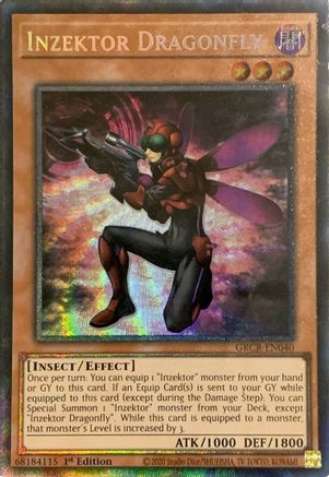 Inzektor Dragonfly (Collector's Rare) (GRCR-EN040) - The Grand Creators 1st Edition