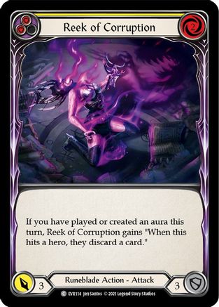 Reek of Corruption (Yellow) (EVR114) - Everfest 1st Edition Rainbow Foil