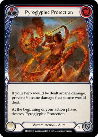Pyroglyphic Protection (Red) (EVR131) - Everfest 1st Edition Rainbow Foil