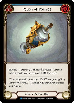 Potion of Ironhide (EVR186) - Everfest 1st Edition Cold Foil
